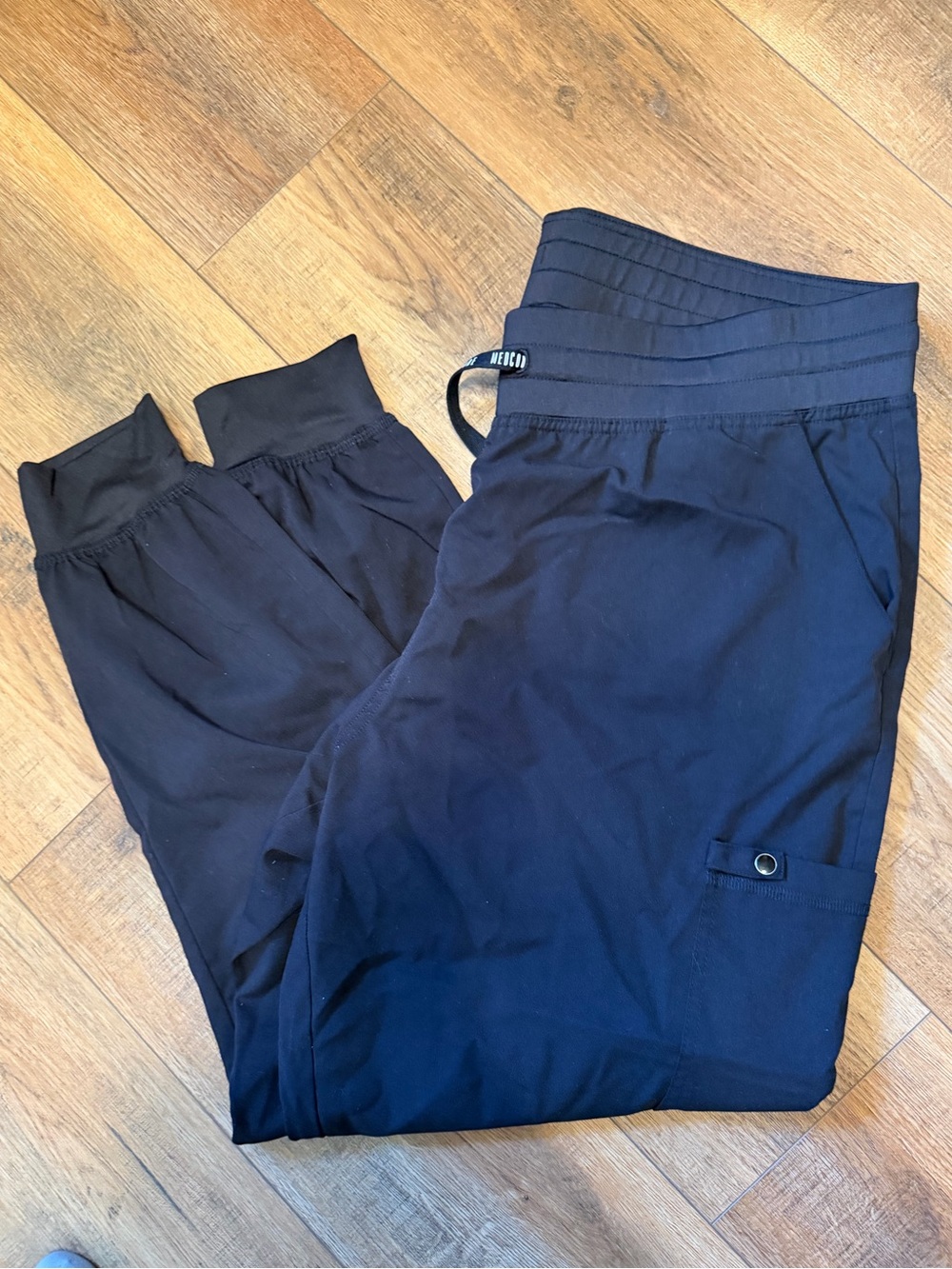Women’s med couture Black Jogger scrub Pants - Comfortable Everyday Fit XL
